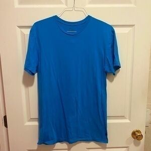Men’s Polo Crew Neck Tee Large Turq Blue